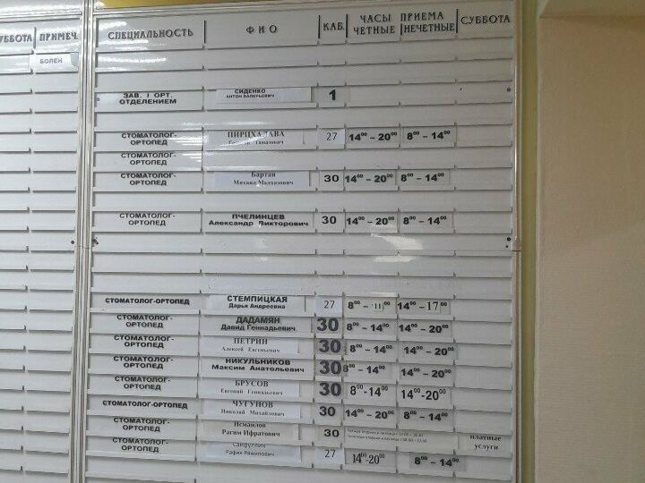 Стоматологическая поликлиника № 48, ортопедическое отделение